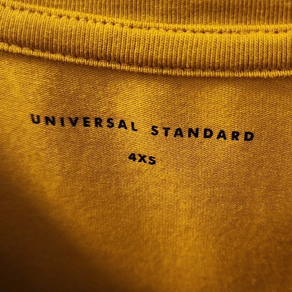 Universal Standard Tee Women 4 / XS Mustard New Pima Cotton Modal Top US10013